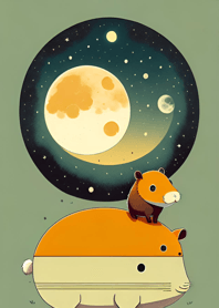 浮世絵 - 水豚 6813A9