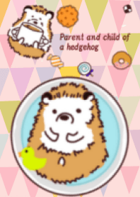 Parent and child of a hedgehog