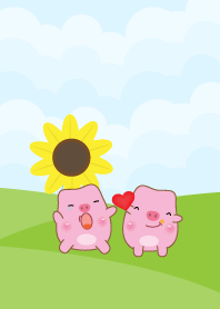 Simple cute pig theme v.10 (JP)