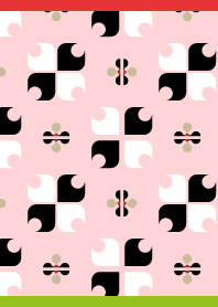 Beautiful pattern on red