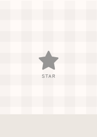 Star&Gingham check//Ivory&Dull Gray 09