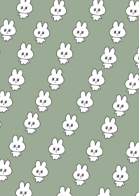many rabbits (dusty green)