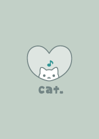 Cat Musical note - Dullness Green