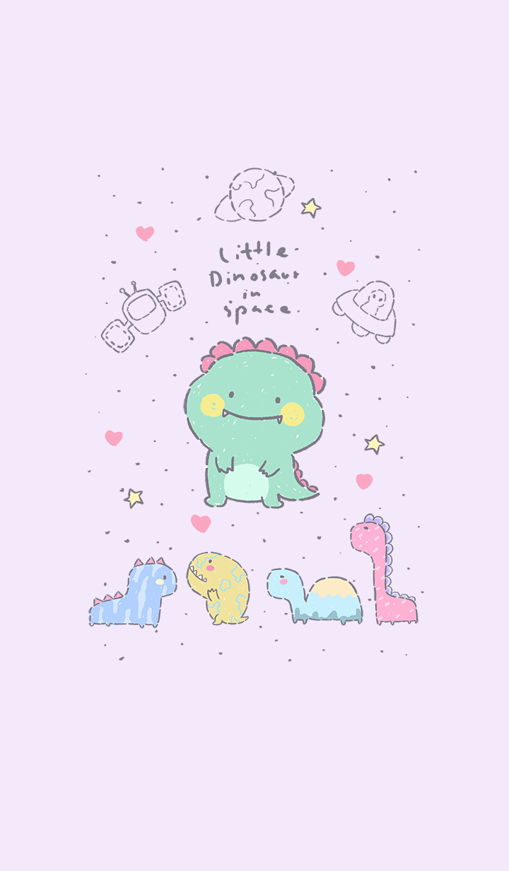 little dinosaur in cutie space