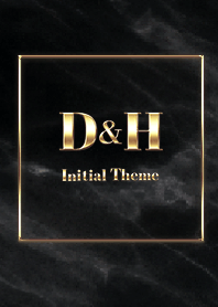 [ D&H ]  Initial Theme Gold Black