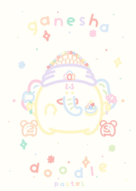 GANESHA DOODLE PASTEL