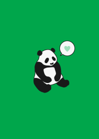 シンプル パンダ - ブラック グリーン -