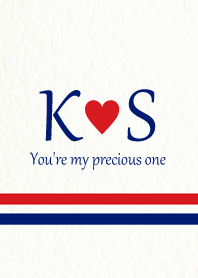 K&S Initial -Red & Blue-