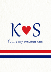 K&S イニシャル -Red & Blue-
