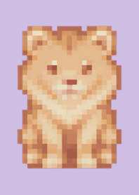 Lion Pixel Art Theme  Purple 04