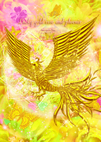 Lucky gold rose and phoenix2