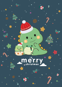 Dino Christmas Day Night