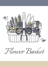 Flower 014-2 (Basket/White)
