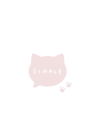 ねこシンプル。白とピンク