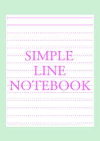 SIMPLE PINK LINE NOTEBOOK-LIGHT MINT