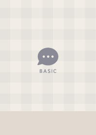 Gingham check--Beige&Dull Gray 09