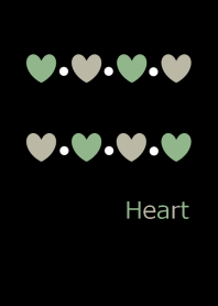 Beige and moss green simple heart from J