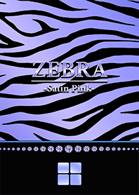 Zebra pattern Satin blue