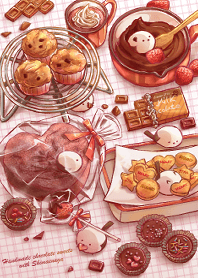 Handmade chocolate sweet with Shimaenaga