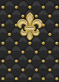 Leather black and gold