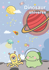 浩瀚宇宙-恐龍與外星人-月球-藍色星空