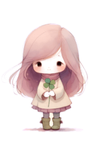 Cute Girl and a Clover V.45