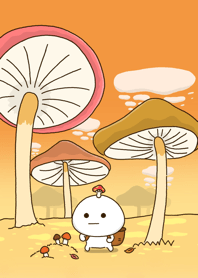 だいふくまるとキノコ狩り