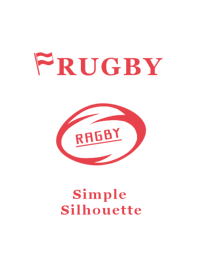 RUGBY SimpleSilhouette Red