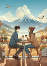 Cute Couple and Coffee V.3