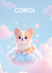 Pretty Corgi Dog in Cloud Theme (JP)