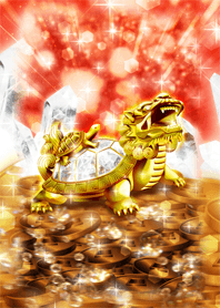 Dragon turtle carrying good luck forever