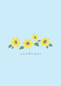 Simple flower/ひまわり(青)