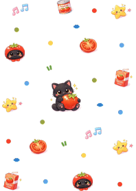 Black Cat and Tomato (Pp)