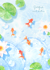 Healing goldfish and water lilies - 07