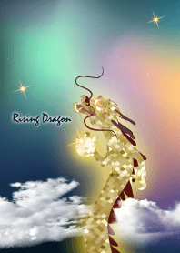 Rising Dragon of Gold Scales