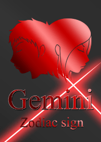 Zodiac signs Gemini Red Black2