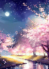 美しい夜桜の着せかえ#1981