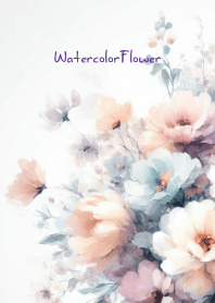 Watercolor White Flower-hisatoto 98