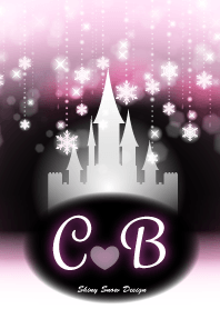 【C&B】イニシャル❤️雪の城-ピンク-