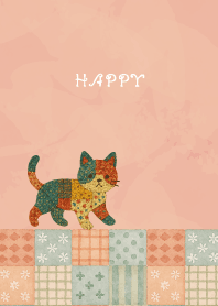 Cat Stuffed04 on pink & blue