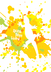 Splash paint Lizard Yellow-White