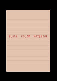 BLACK COLOR NOTEBOOK/LIGHT BROWN