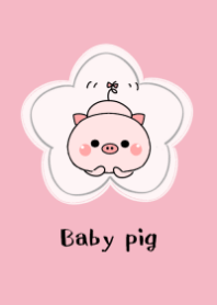 flower & baby pig