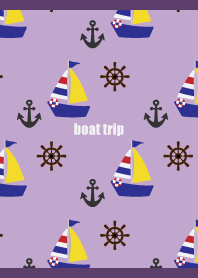 boat and anchor on purple
