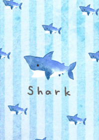 Watercolor shark illustration12.