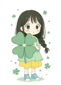 Cute Girl and a Clover V.35