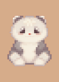 Panda Pixel Art Theme  Beige 02