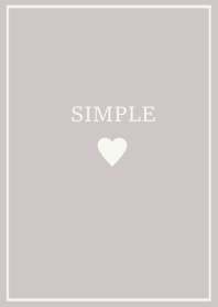 SIMPLE HEART -lavender gray-