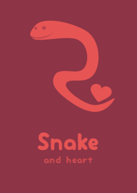 Snake & heart crimson