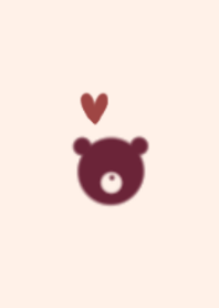 BEAR-SIMPLE-BURGUNDY BEIGE